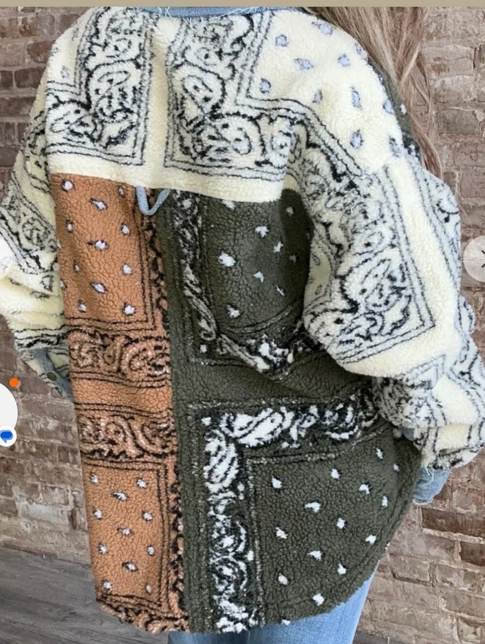 Oli & Hali New Bandana Print Sherpa Jacket - Picture 8 of 8